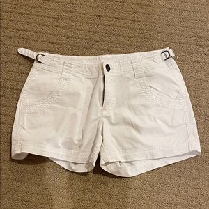 Athleta White Cotton Blend Casual Shorts
